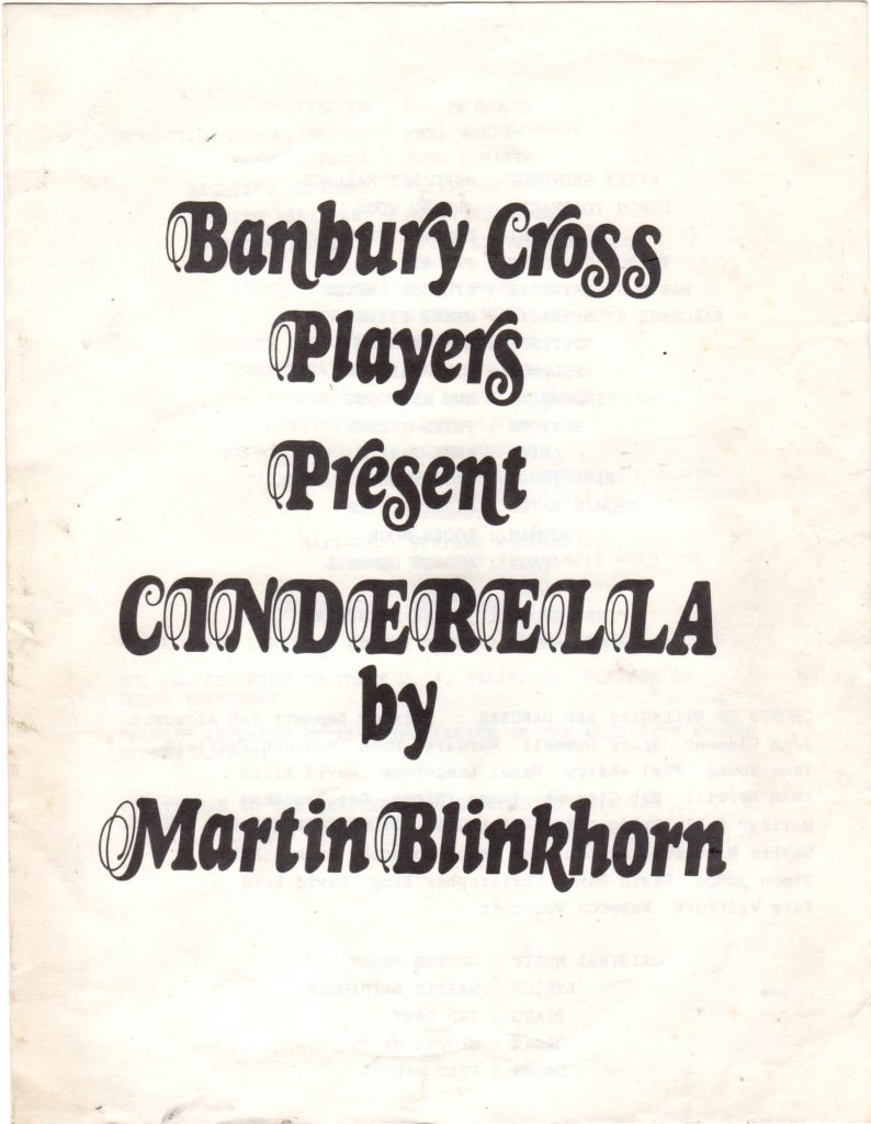 BCP Cinderella 1973 Programme Front