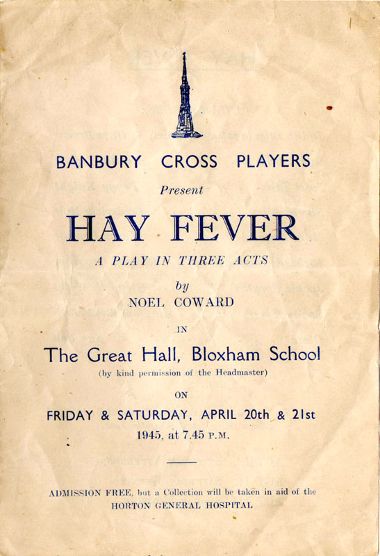 Hay Fever Programme Front