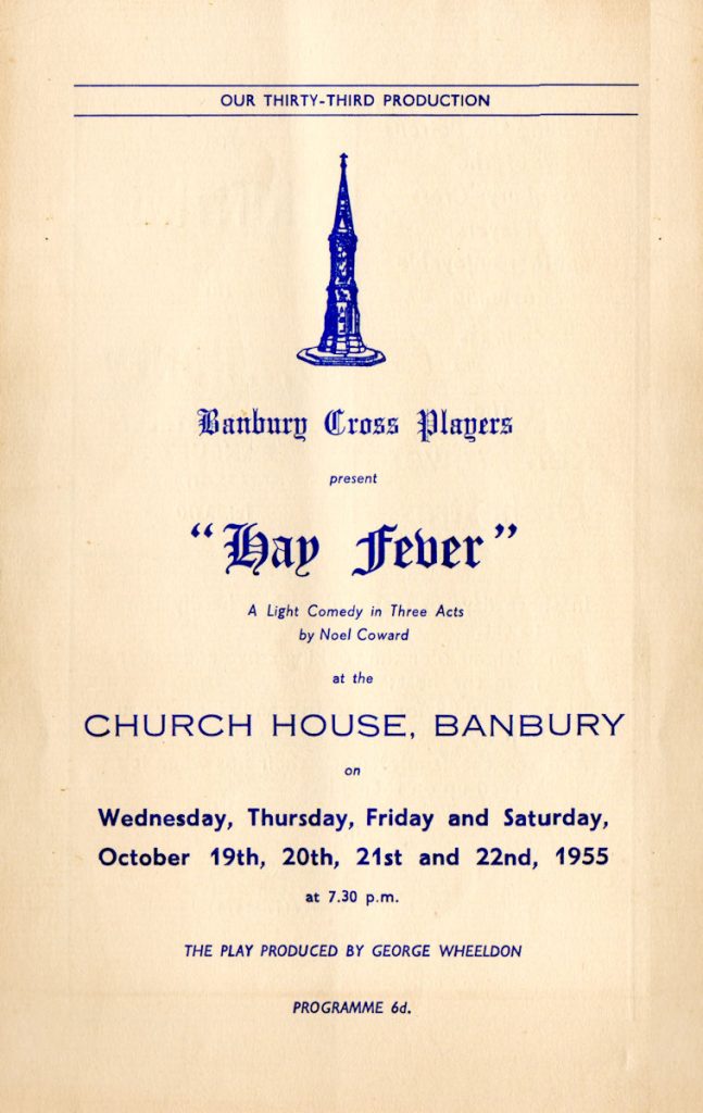 Hay Fever 1955 Programme 1