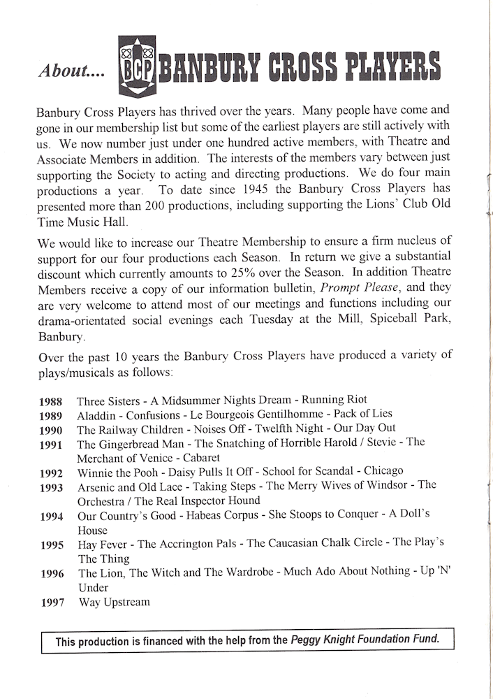 Hobsons Choice Programme